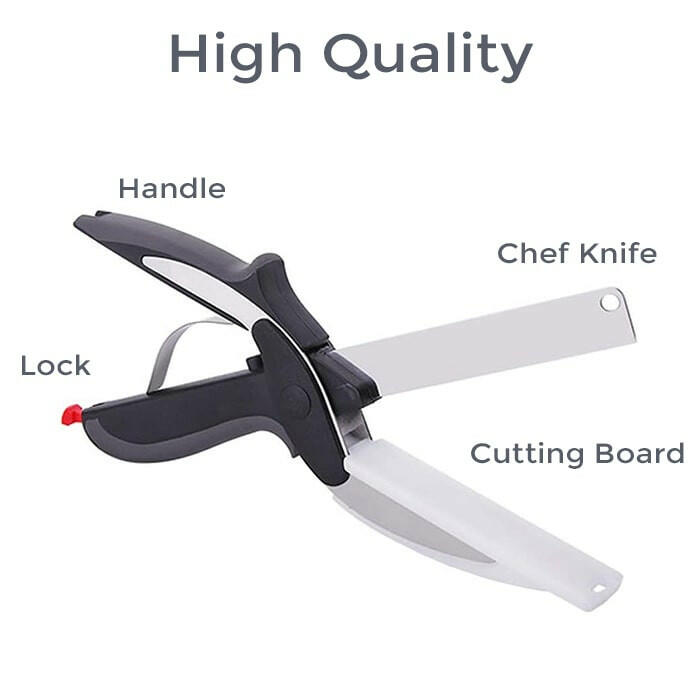 2in1 scissors Gourmet Kitchen smart cutter online at Geek Store NZ